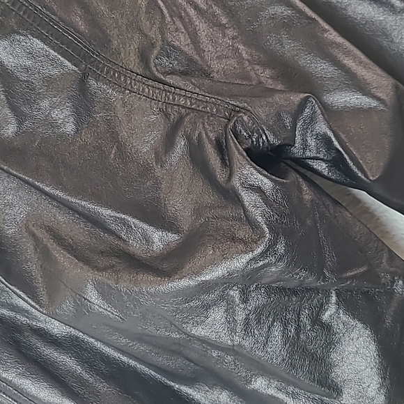 Vintage black leather pants Roxstream size 7-8 womens - Picture 9 of 12